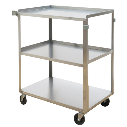 Shelf Carts, 3 Tiers, 17-5/8" W x 33" H x 27-1/8" D, 300 lbs. Capacity Cintas