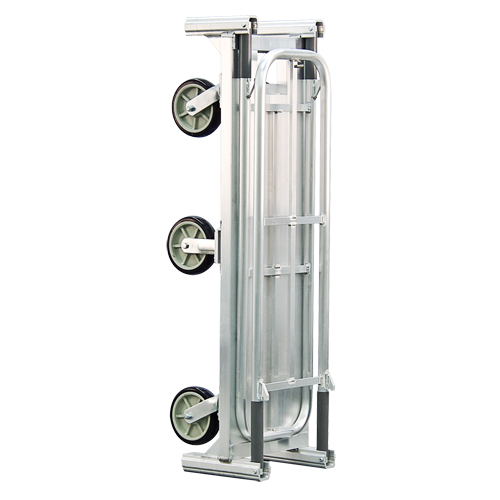 Aluminum U-Boat Folding Bulk Delivery Cart, 18" W x 61" L, 1200 lbs. Cap., Polyurethane Wheels Cintas
