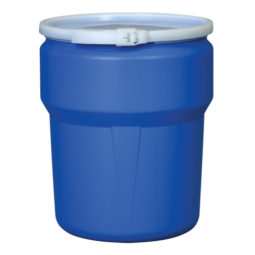 Nestable Polyethylene Drum, 10 US gal (8.33 imp. gal.), Open Top, Blue Cintas