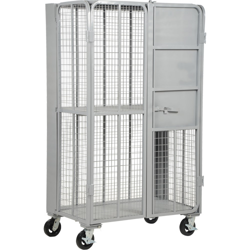 Chariot de s&eacute;curit&eacute; escamotable de s&eacute;rie FST, 1 niveaux, 27" lo x 45" la x 77" h, Cap. 2000 lb Cintas