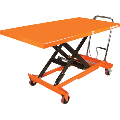 Hydraulic Scissor Lift Table, 63" L x 31-1/2" W, Steel, 1100 lbs. Capacity Cintas