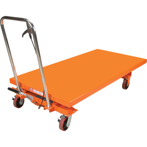 Hydraulic Scissor Lift Table, 63" L x 31-1/2" W, Steel, 1100 lbs. Capacity Cintas
