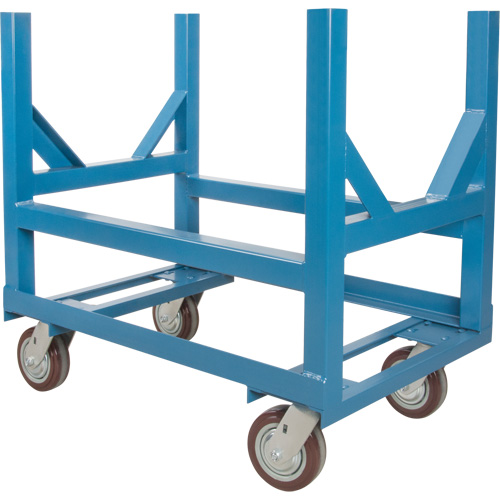 Chariot &agrave; berceaux pour tuyaux et barres, 48" lo x 24" la x 34" h, Capacit&eacute; de 2500 lb, Roue Polyur&eacute;thane Cintas