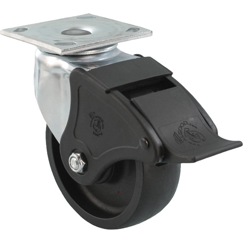 Emaxx RollX Wow Caster, Swivel with Brake, 4" (101.6 mm), Nylon, 1200 lbs. (544.3 kg.) Cintas