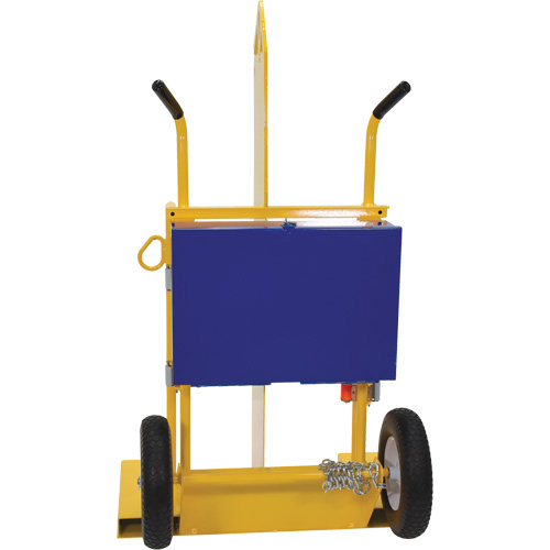 Chariot pour chalumeau et bouteille &agrave; gaz, Roues Rempli de mousse, Base de 24" la x 19-1/2" lo, 500 lb Cintas