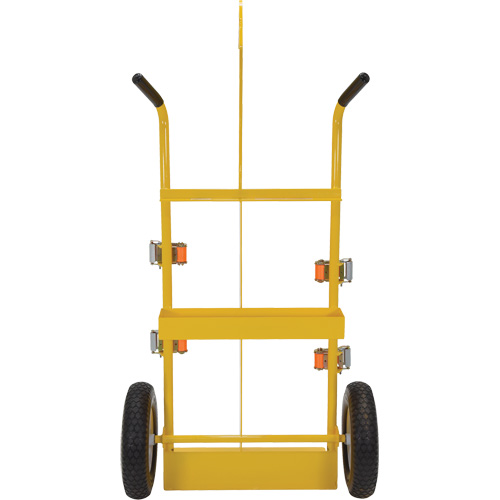 Chariot pour chalumeau et bouteille &agrave; gaz, Roues Rempli de mousse, Base de 23-13/16" la x 22-13/16" lo, 500 lb Cintas