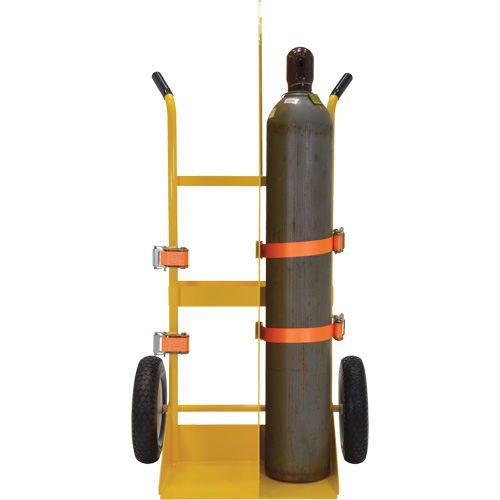 Chariot pour chalumeau et bouteille &agrave; gaz, Roues Rempli de mousse, Base de 23-13/16" la x 22-13/16" lo, 500 lb Cintas