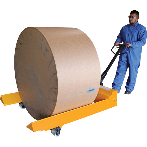 Transpalette pour mat&eacute;riaux en rouleaux, Acier, 48" lo x 7,5" la, Capacit&eacute; 4000 lb Cintas