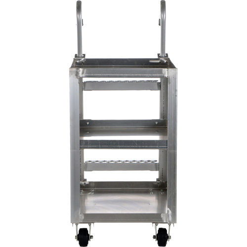 Stockpicker Truck, Aluminum, 21-7/8" W x 40" D, 3 Shelves, 660 lbs. Capacity Cintas