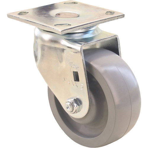 Max9 Directional & Wheel iLock Caster, Swivel with Brake, 6" (152.4 mm), Envirothane Grey-WOW, 1100 lbs. (498.95 kg.) Cintas
