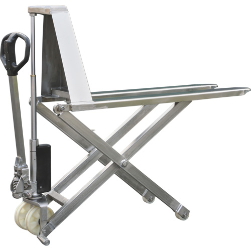 Chariot &eacute;l&eacute;vateur &agrave; ciseaux Eco, 45" lo x 21" la, Acier inoxydable, Capacit&eacute; de 2200 lb Cintas