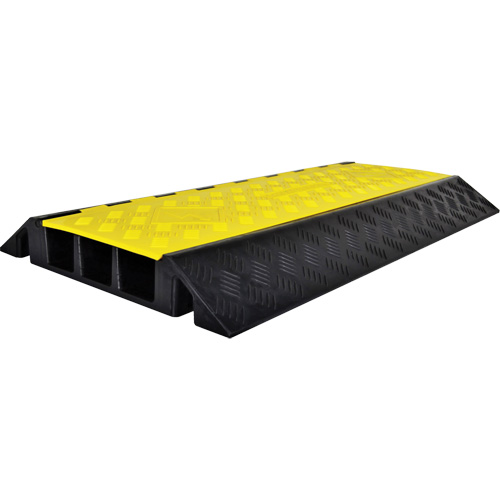 Protecteur de c&acirc;ble droit robuste Powerhouse, 3 canaux, 36" lo x 19,75" la x 3" h Cintas