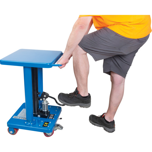 Hydraulic Work Table, 18" L x 18" W, Steel, 500 lbs. Capacity Cintas