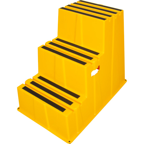 Escabeau industriel, 3 marches, 34-13/16" x 22-7/16" x Hauteur 28-1/2" Cintas