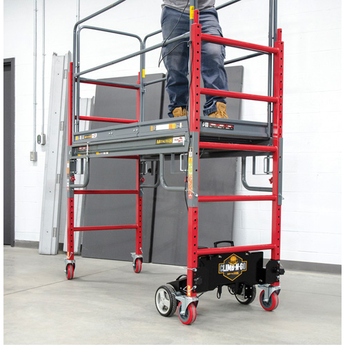 Complete Motorized Buildman 6' Baker Scaffold Kit, 31" D x 118-3/4" H Cintas