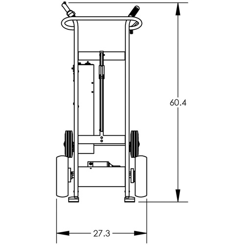 Powered Drum Hand Truck with Pneumatic Wheels Cintas