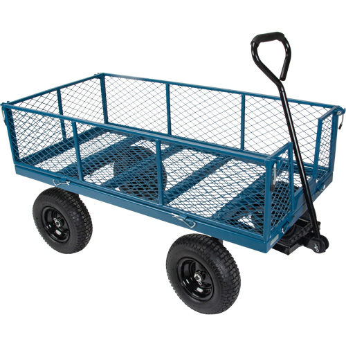 Wagon avec c&ocirc;t&eacute;s rabattables, 24" la x 48" la x Capacit&eacute; 800 lb Cintas