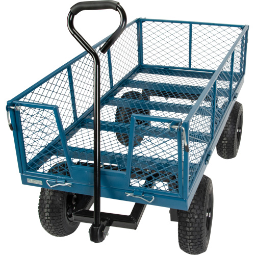 Wagon avec c&ocirc;t&eacute;s rabattables, 24" la x 48" la x Capacit&eacute; 800 lb Cintas