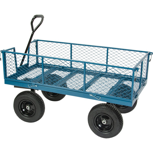 Wagon avec c&ocirc;t&eacute;s rabattables, 24" la x 48" la x Capacit&eacute; 800 lb Cintas
