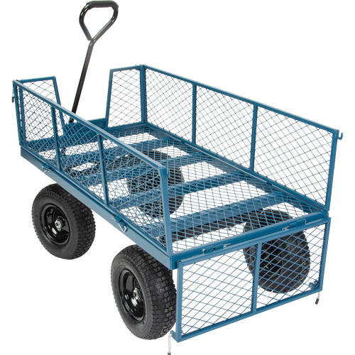 Wagon avec c&ocirc;t&eacute;s rabattables, 24" la x 48" la x Capacit&eacute; 800 lb Cintas