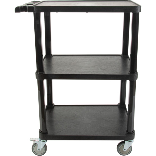 Chariot utilitaire avec tablette plate, 3 tiers, 18-1/8" x 37-3/8" x 27-3/4", Capacit&eacute; 330 lb Cintas