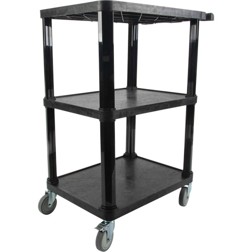 Chariot utilitaire avec tablette plate, 3 tiers, 18-1/8" x 37-3/8" x 27-3/4", Capacit&eacute; 330 lb Cintas