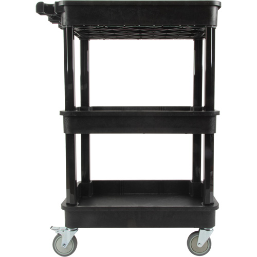 Chariot utilitaire avec tablette &agrave; bordure profonde, 3 tiers, 19" x 39-1/2" x 28-1/4", Capacit&eacute; 330 lb Cintas