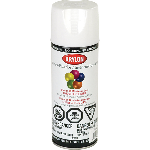 Industrial Acryli-Quik Lacquer, White, Semi-Gloss, 12 oz., Aerosol Can Cintas