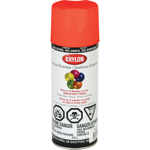 Peinture &agrave; pulv&eacute;riser fluorescente, Jaune/orange fluorescent, 11 oz, Canette a&eacute;rosol Cintas