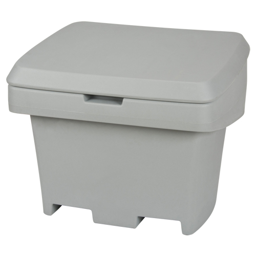Heavy-Duty Outdoor Salt and Sand Storage Container, 30" x 24" x 24", 5.5 cu. Ft., Grey Cintas