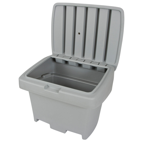 Heavy-Duty Outdoor Salt and Sand Storage Container, 30" x 24" x 24", 5.5 cu. Ft., Grey Cintas