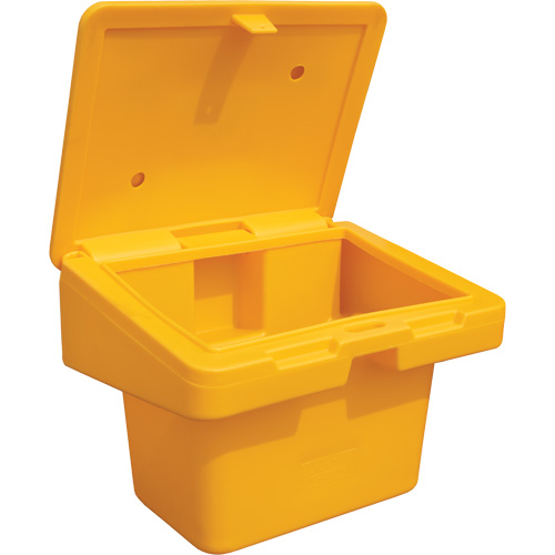 Contenants pour sel & sable SOS, Avec Moraillon, 30" x 24" x 24", 5,5 pi³, Jaune Cintas