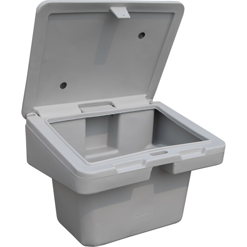 Contenants pour sel & sable SOS, Avec Moraillon, 30" x 24" x 24", 5,5 pi³, Gris Cintas