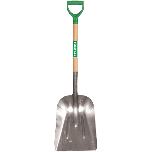 Scoop Shovel, Wood, Aluminum Blade, D-Grip Handle, 29" Length Cintas