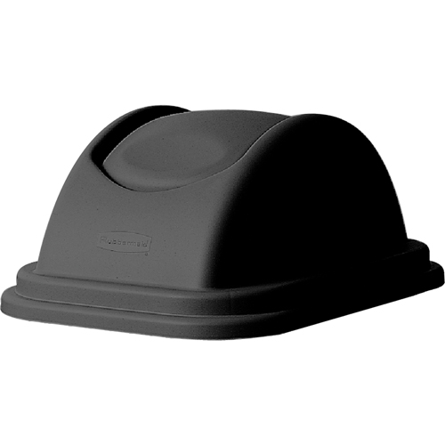Couvercles pour corbeilles &agrave; papier en plastique, Couvercle bomb&eacute;/Couvercle &agrave; battant, Plastique, Convient aux contenants 16" x 11-5/8" Cintas