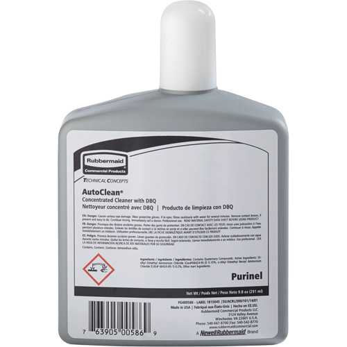 Produit d'entretien pour drain et nettoyeur de cuvette de rechange AutoClean de Purinel, 9,8 oz, Bouteille Cintas