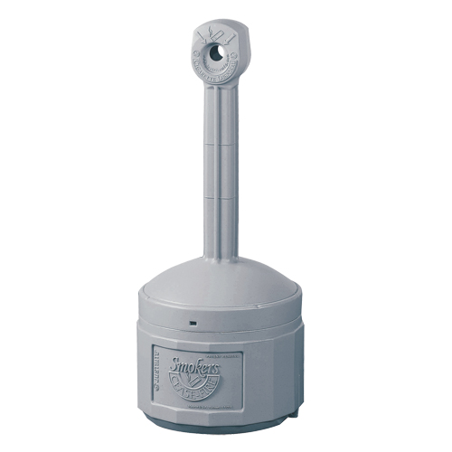 Smokers Cease-Fire&reg; Cigarette Butt Receptacle, Free-Standing, Plastic, 4 US gal. Capacity, 38-1/2" Height Cintas