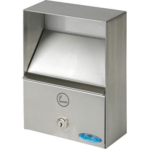 Smoking Receptacles, Wall-Mount, Stainless Steel, 1 Litres Capacity, 9" Height Cintas