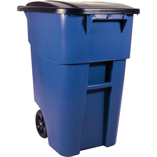 Brute&reg; Roll Out Containers, Curbside, Plastic, 50 US gal. Cintas