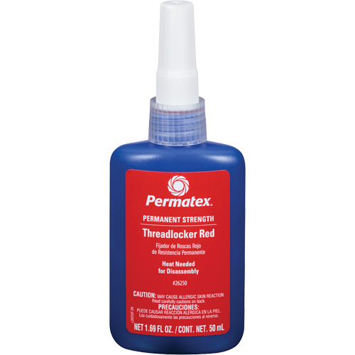 Threadlocker, Red, High, 50 ml, Bottle Cintas