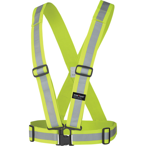 5592 Harnais de s&eacute;curit&eacute; &eacute;lastique, Jaune lime haute visibilit&eacute;, Couleur r&eacute;fl&eacute;chissante Argent, Taille unique Cintas