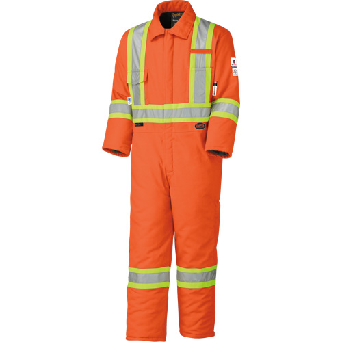 5532A Combinaison de s&eacute;curit&eacute; &agrave; haute visibilit&eacute; ignifuge et anti-arcs &eacute;lectriques, Taille 2T-Grand, Orange haute visibilit&eacute;, 58 cal/cm² Cintas
