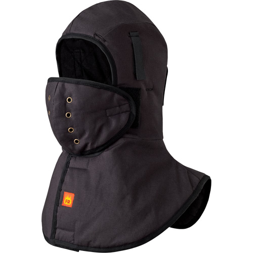 5565A Heavy-Duty Flame Resistant Long Neck Hardhat Liner, Black, Cotton Cintas