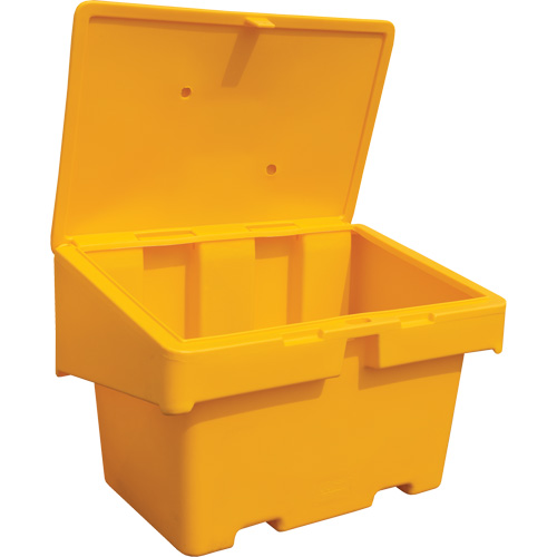 Contenants pour sel & sable SOS, Avec Moraillon, 48" x 33" x 34", 18,5 pi³, Jaune Cintas