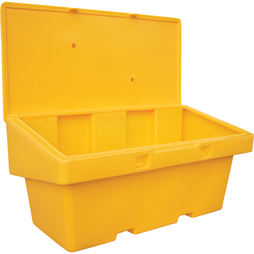 Contenants pour sel & sable SOS, Avec Moraillon, 72" x 36" x 36", 36 pi³, Jaune Cintas