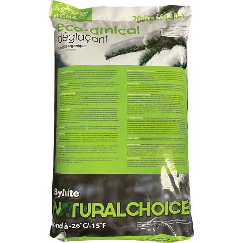 Produits de d&eacute;glaçage Natural Choice, Sac, 44 lb(20 kg), Point de fonte -26°C (-14,8°F) Cintas