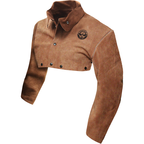 Plastron &agrave; manches en cuir de qualit&eacute; standard, T-Grand, Brun Cintas