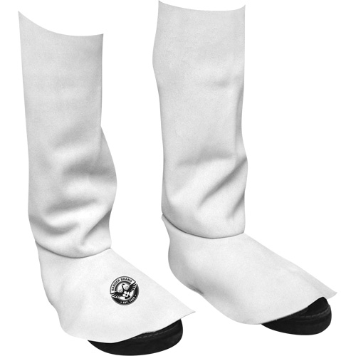 Leather Welding Spats, 15" L, Pearl Grey Cintas