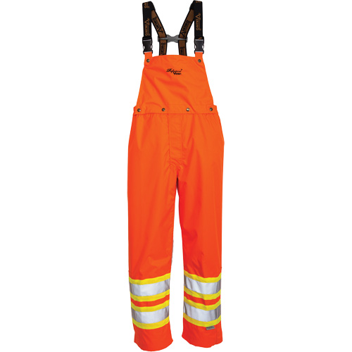 Salopette 300 deniers Journeyman, Polyester, Grand, Orange haute visibilit&eacute; Cintas