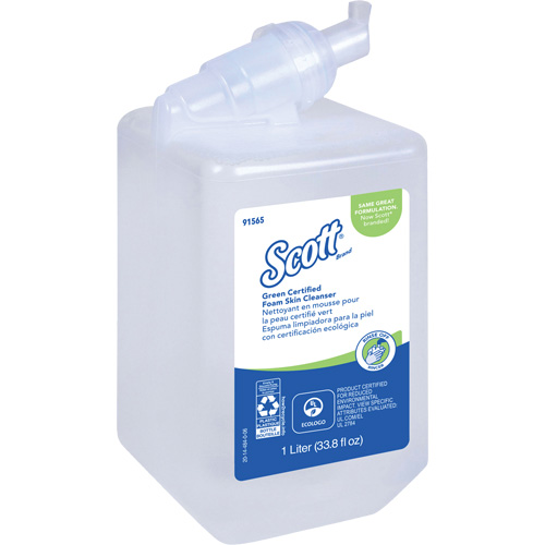 Nettoyant pour la peau certifi&eacute; &eacute;cologique Essential de Scott, Liquide, 1 L, Cartouche en plastique, Sans parfum Cintas